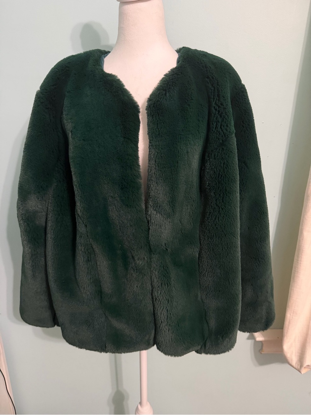 Eloquii Women’s Green Open Front Lined Short Jacket Plus Size 18/20 Long Sleeve